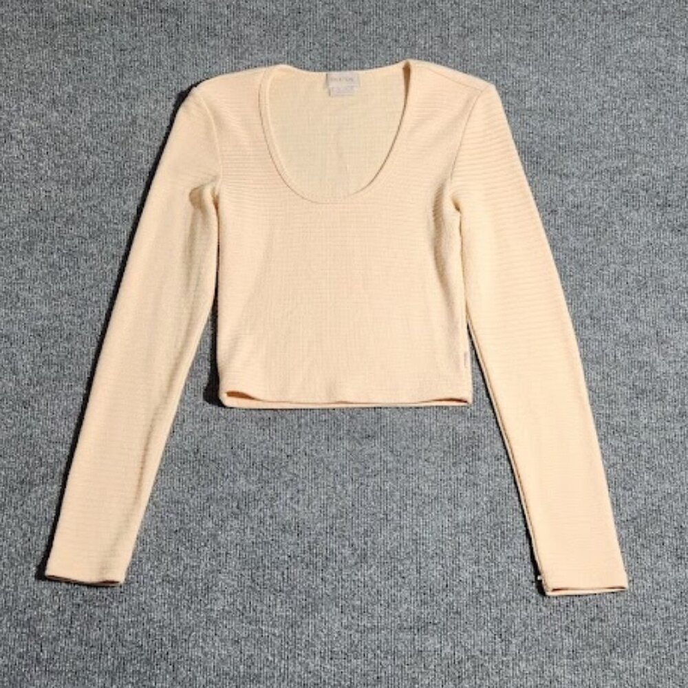 Brixton Long Sleeve Crop Knit Y2K/90s Sweater Top Size Small